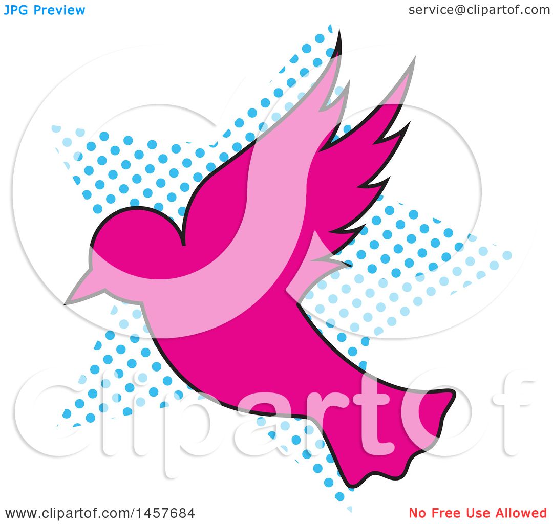 1080x1024 Clipart Of A Pop Art Dove Over A Halftone Star