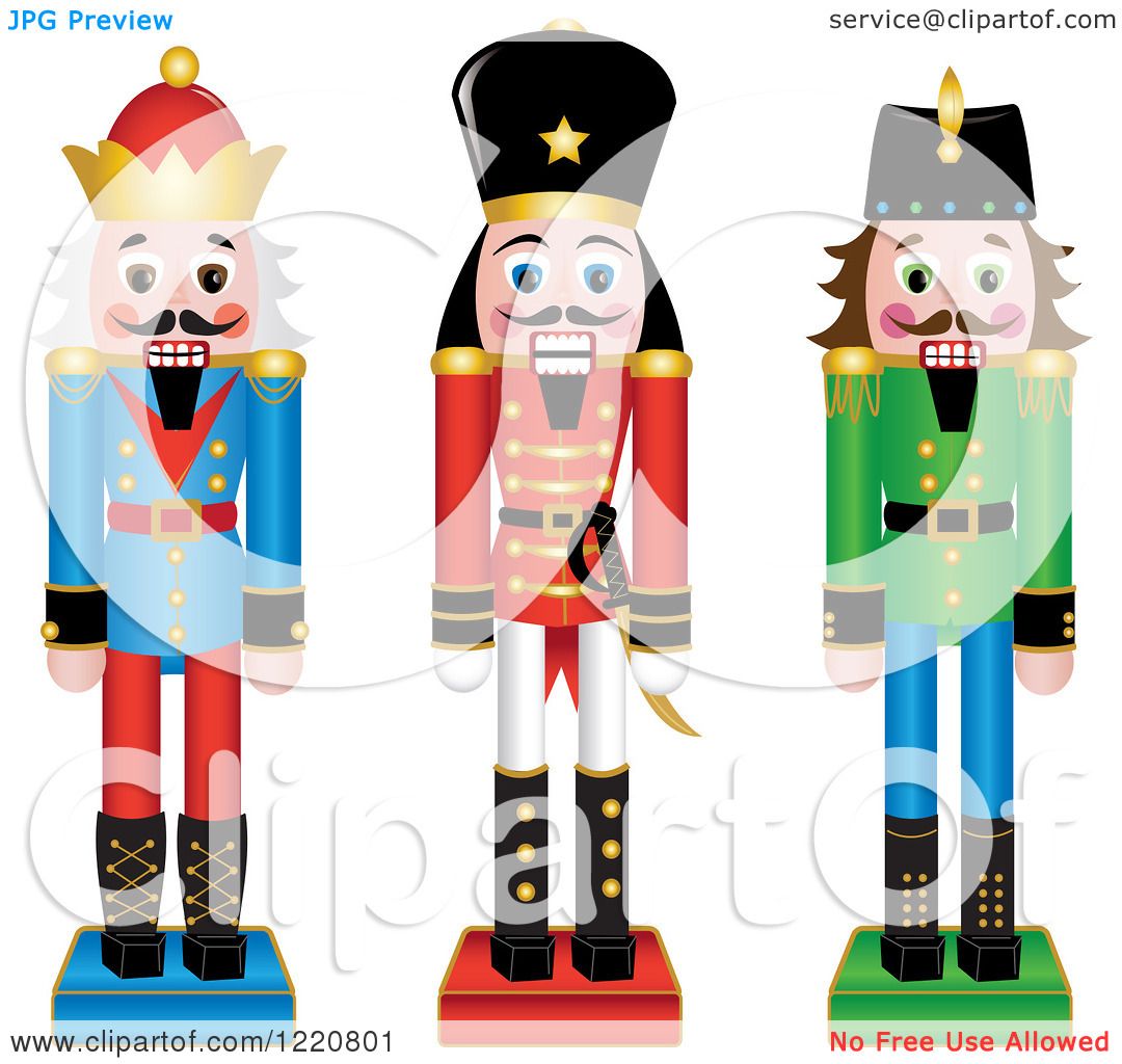 1080x1024 Clipart Of Three Wooden Christmas Nutcrackers
