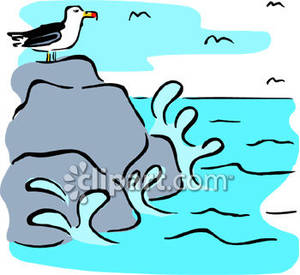 300x275 Rock In The Sea Clipart