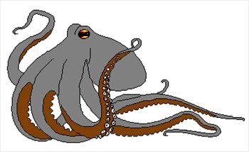 350x214 Free Octopus Clipart