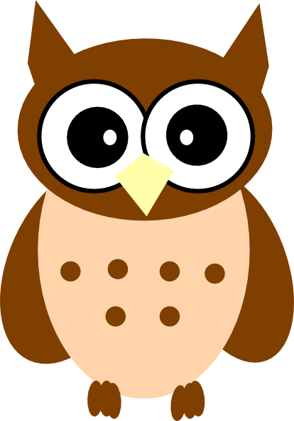 414x594 Little Brown Owl Clip Art