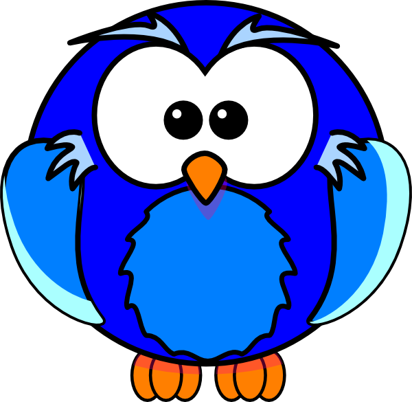 600x585 Blue Owl Clip Art