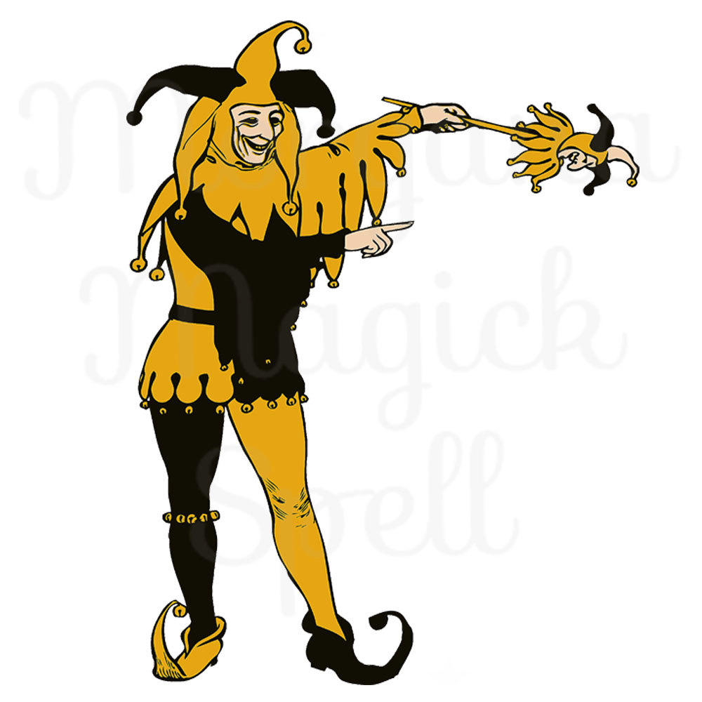 1000x1000 Joker Harlequin Fool Royalty Free Clipart Illustration Digital