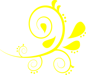 299x264 Paisley Curves Bright Yellow Clip Art