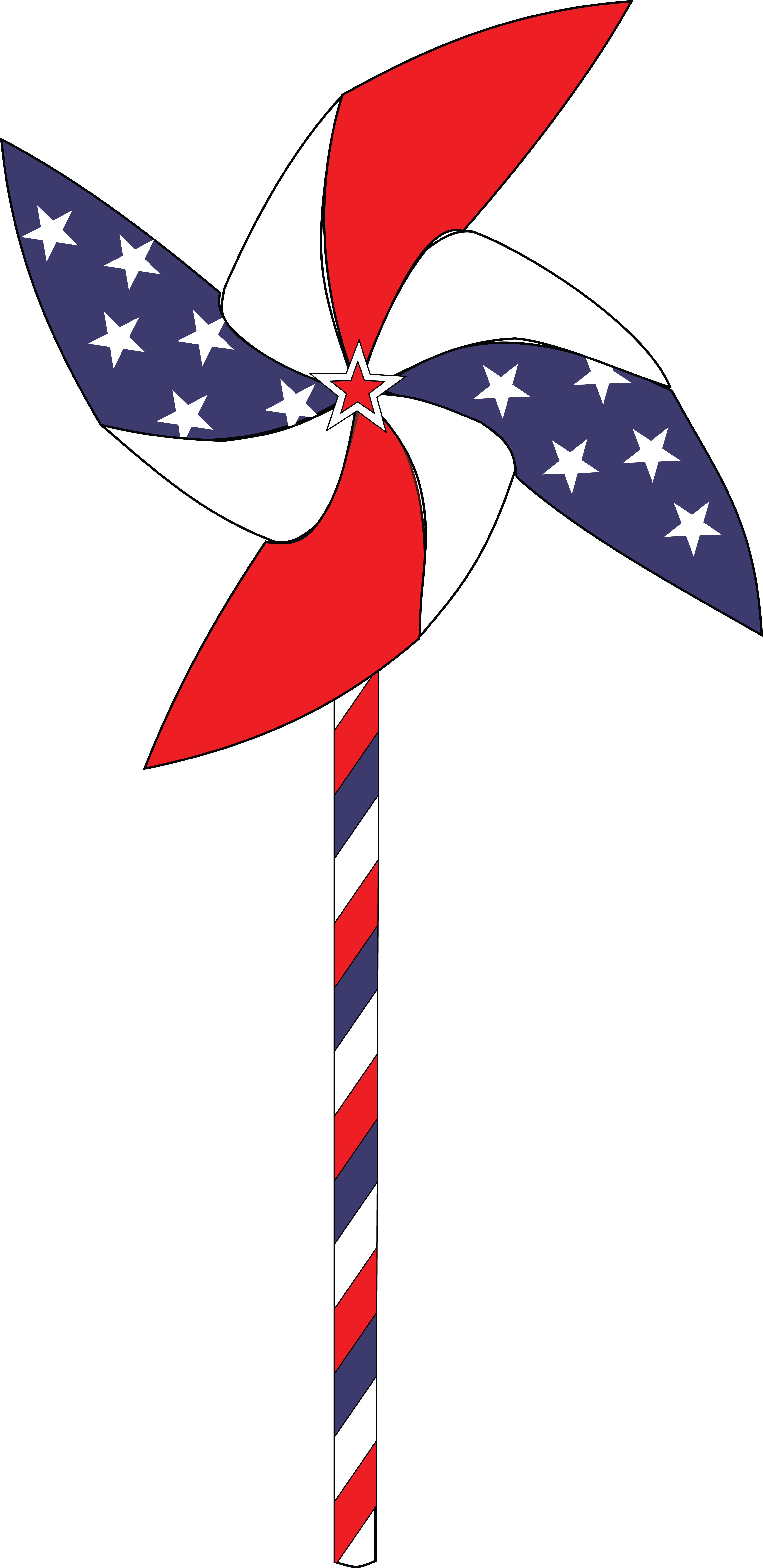 3894x8000 Free Clipart Of A Patriotic Usa Pinwheel