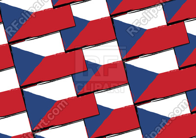 400x283 Grunge Czech Republic Flag Seamless Pattern Royalty Free Vector