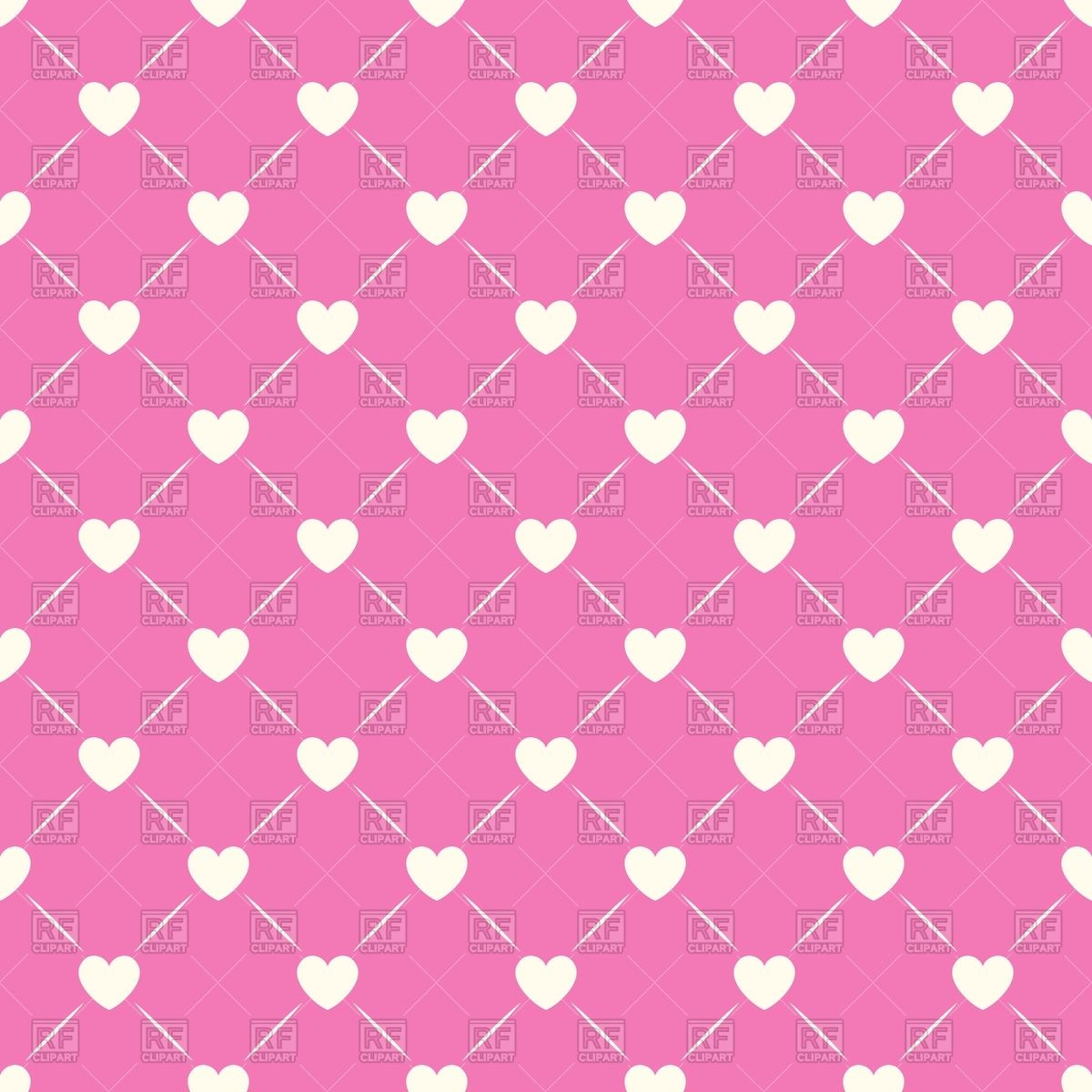 1200x1200 Pink Seamless Pattern With Hearts Royalty Free Vector Clip Art