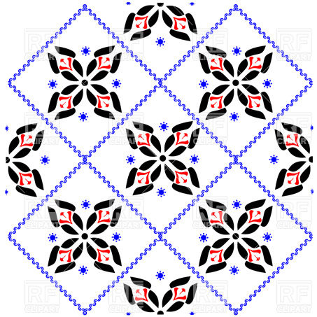 453x453 Simple Ethnic Seamless Pattern Royalty Free Vector Clip Art Image