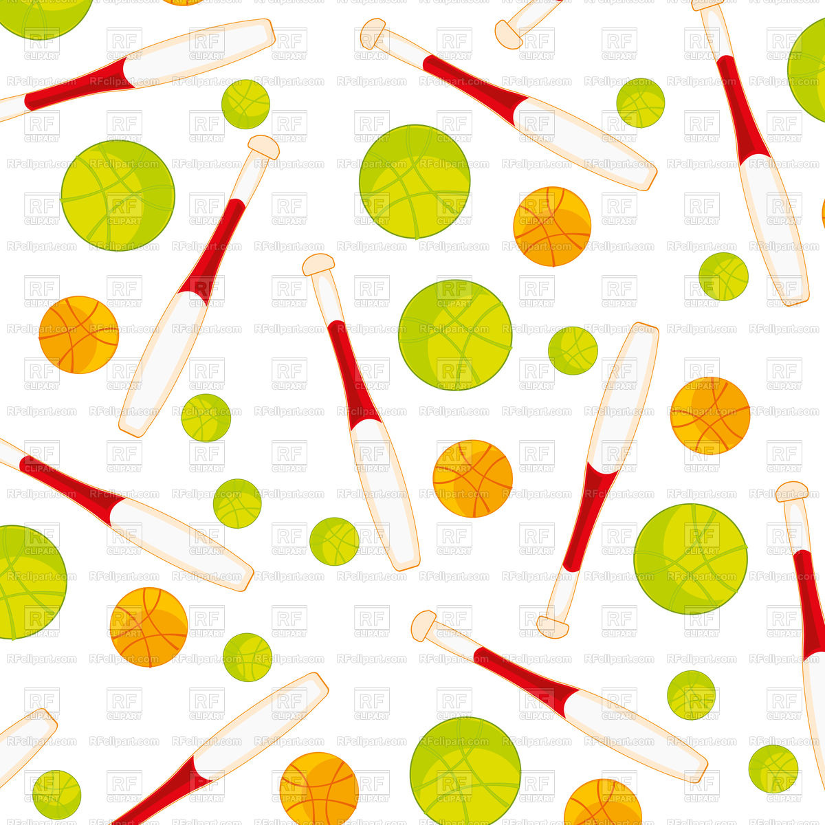 1200x1200 Baseball Bit And Ball Pattern On White Background Royalty Free