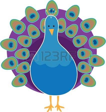 424x450 Peacock Male Clipart
