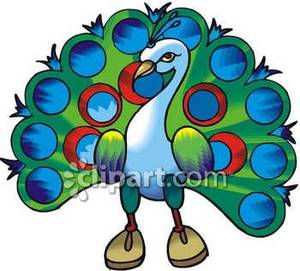 300x271 Cartoon Peacock