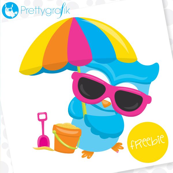 600x600 Beach Owl Freebie Scrapbook