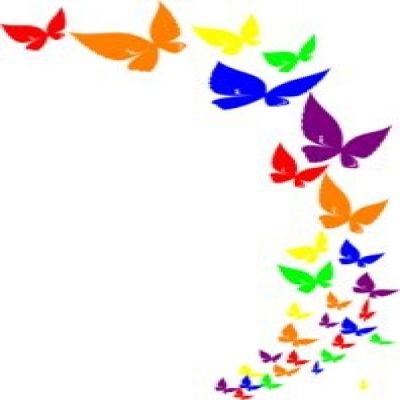 400x400 Free Butterfly Clipart Borders