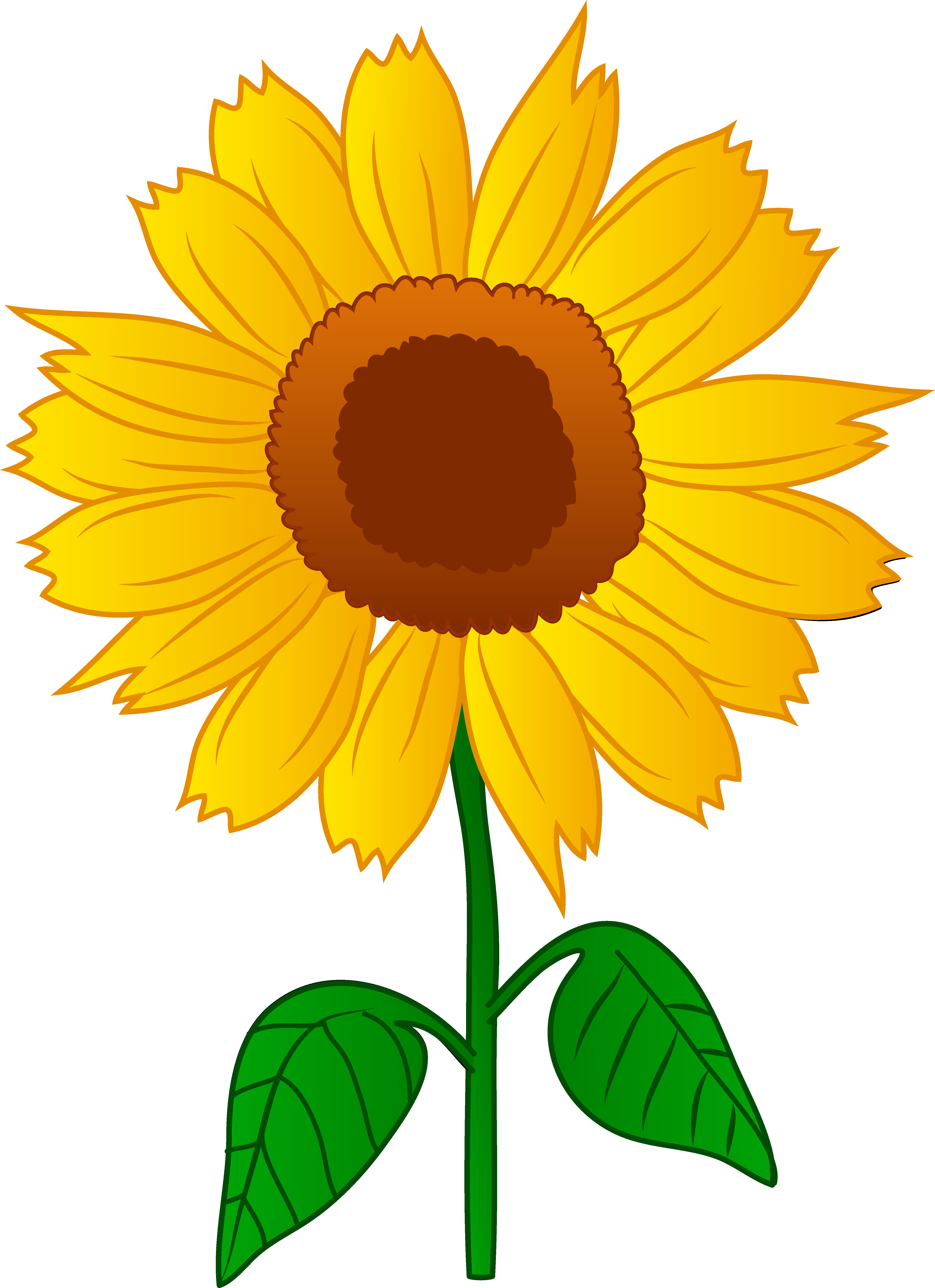 4909x6763 Sunflower Clip Art Free Printable Clipart Panda Images Adorable