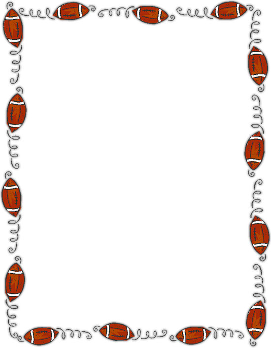 550x707 Football Border Clipart Free Clip