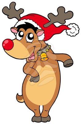 264x400 Printable Christmas Reindeer Clipart