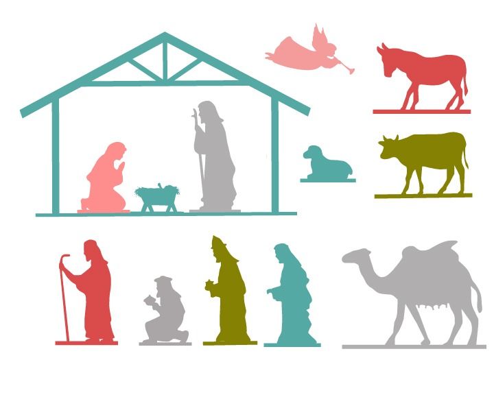 720x576 Nativity Free Printable Free, Silhouettes And Cricut