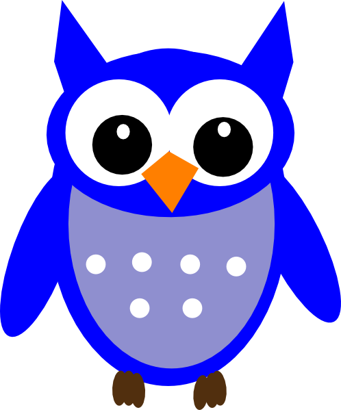 498x599 Owl Clipart Blue Owl