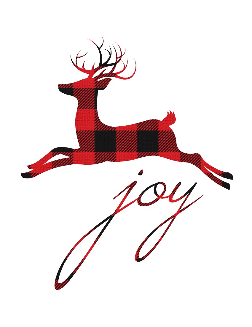 850x1100 Plaid Reindeer Cliparts