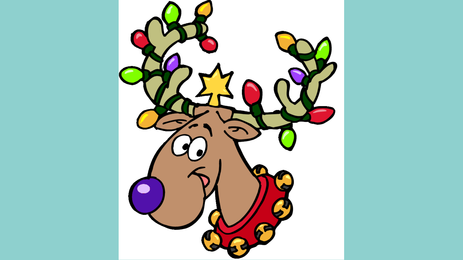 1920x1080 Christmas Reindeer Clipart Group