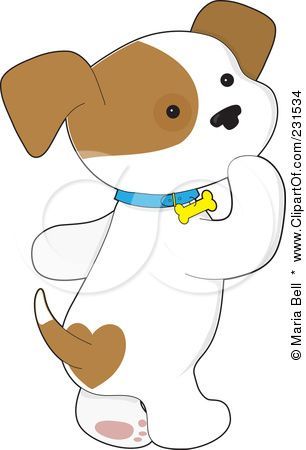 306x450 Royalty Free (Rf) Clipart Illustration Of A Cute Puppy Dog Walking