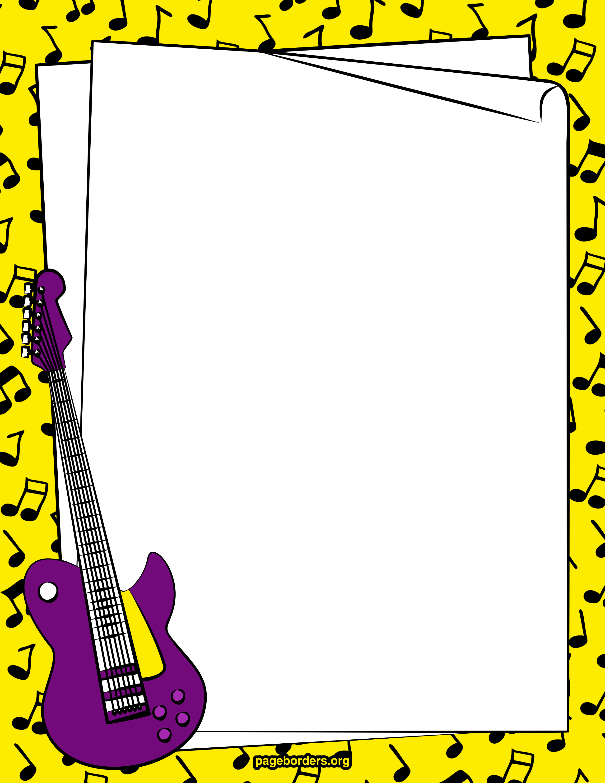 2550x3300 Music Border Clipart 7