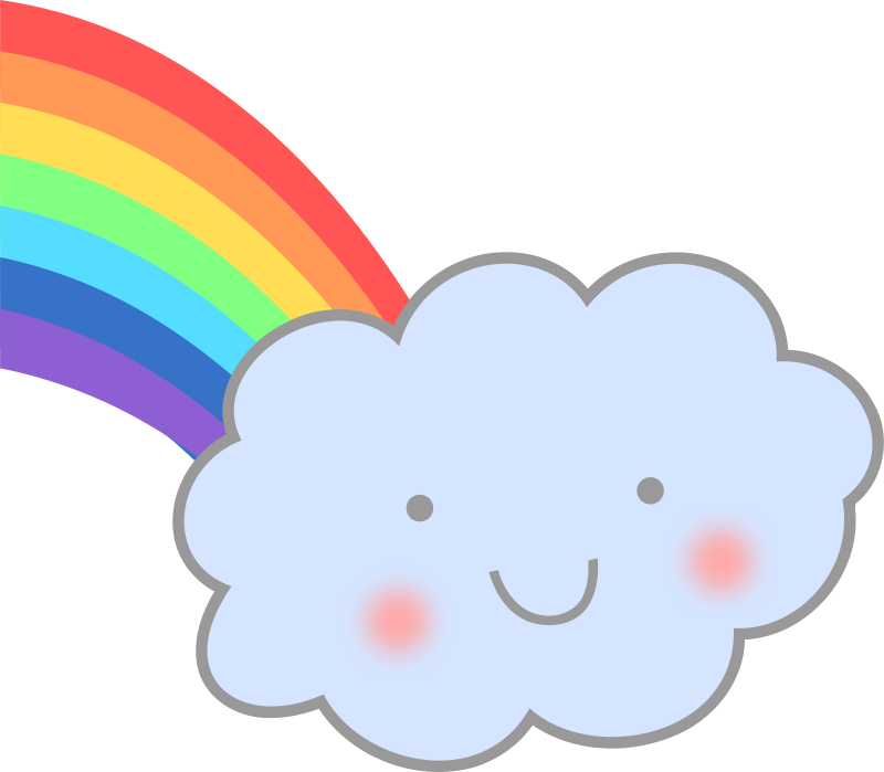 800x699 Free Clip Art Cute Cloud With Rainbow By Uroesch