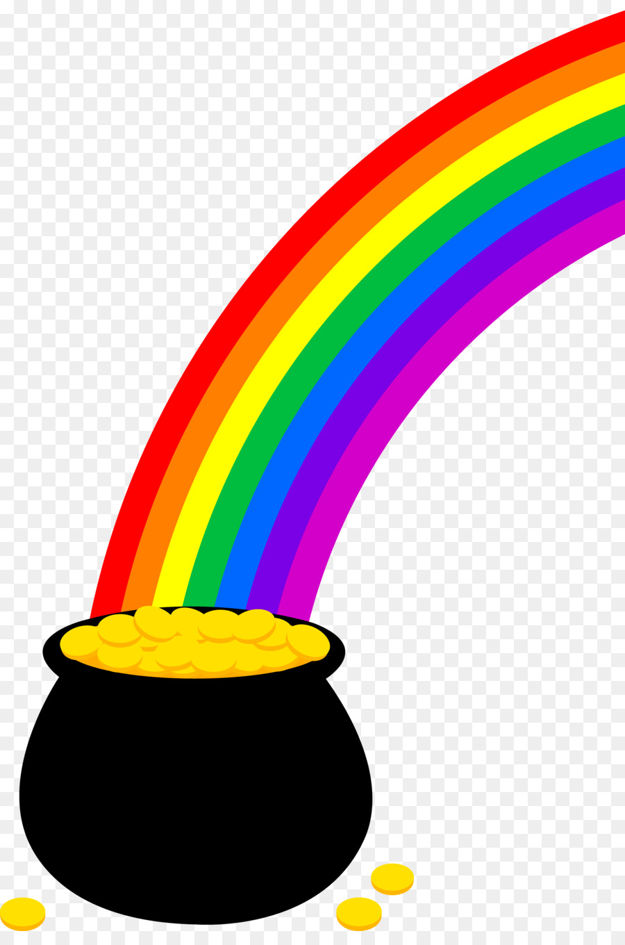 900x1360 Rainbow Pot Of Gold Clip Art