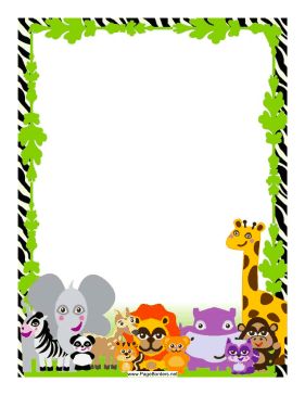281x364 Free Rainforest Border Clip Art