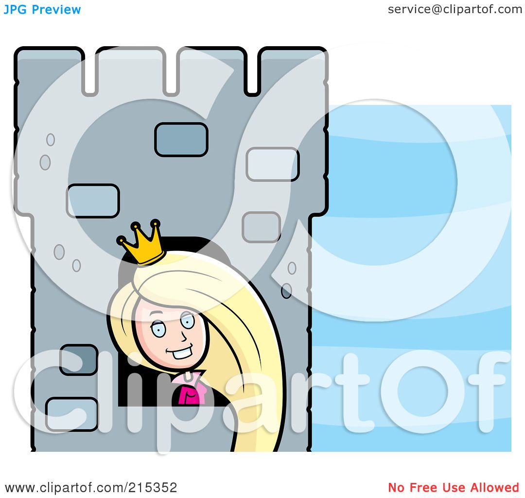 1080x1024 Royalty Free (Rf) Clipart Illustration Of A Rapunzel Looking Out