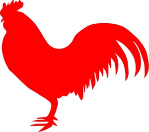 300x267 Red Rooster Free Clipart