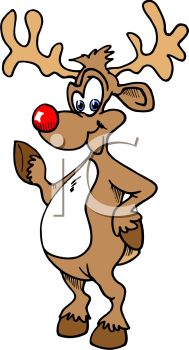189x350 Royalty Free Clip Art Image Cartoon Of A Rudolph The Red Nose