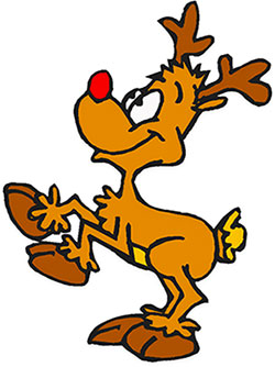 250x334 Santa And Rudolph Clipart