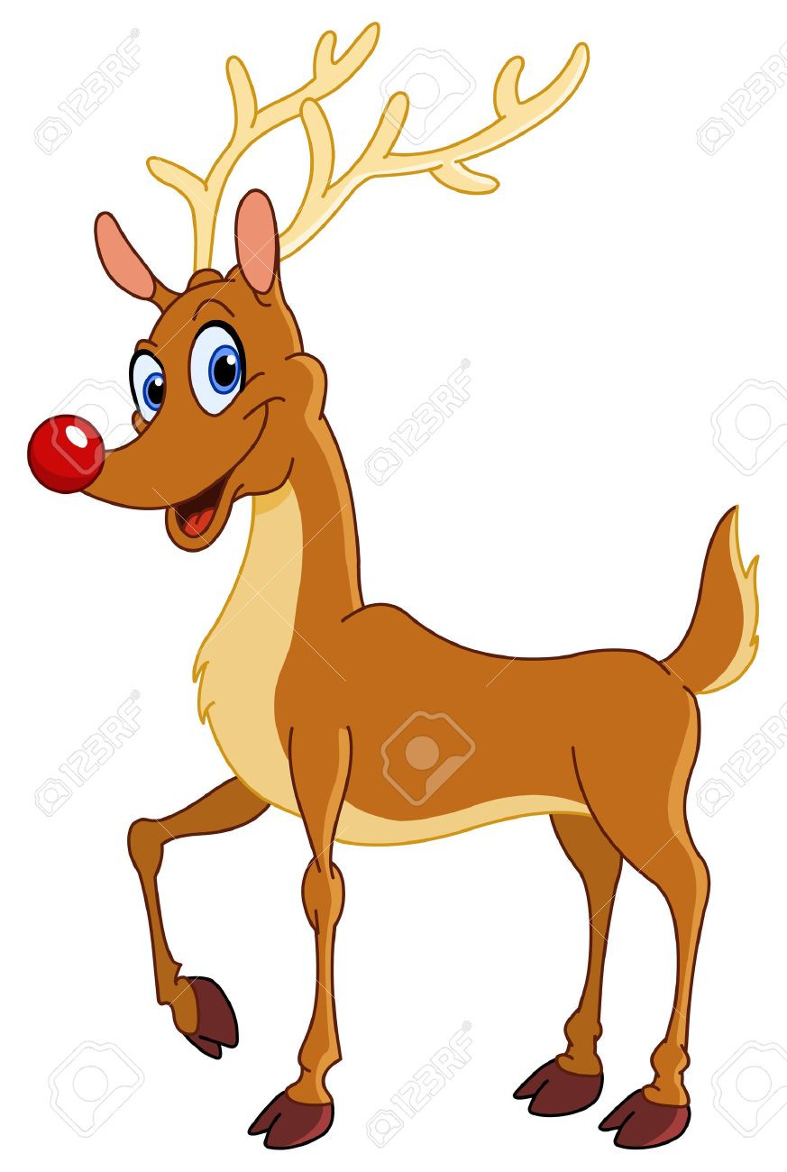 873x1300 Christmas Reindeer With Red Ribbon Free Clip Art Incredible
