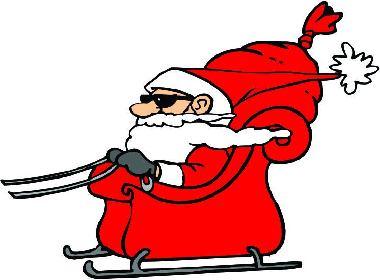 746x550 Santa In Sleigh Clipart