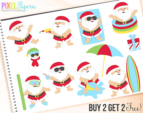 570x453 Santa Clipart Clip Art Summer Beach Tropical Pool
