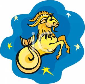 300x297 Royalty Free Clipart Image Capricorn The Sea Goat In A Starry Sky