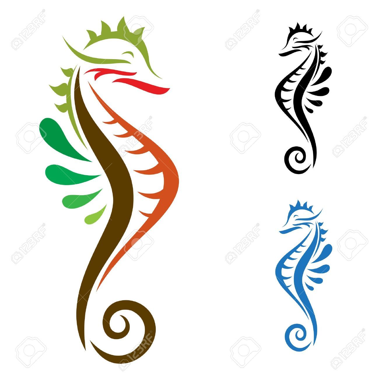 1300x1300 Sea Horse Stock Vector Illustration And Royalty Free Sea Horse