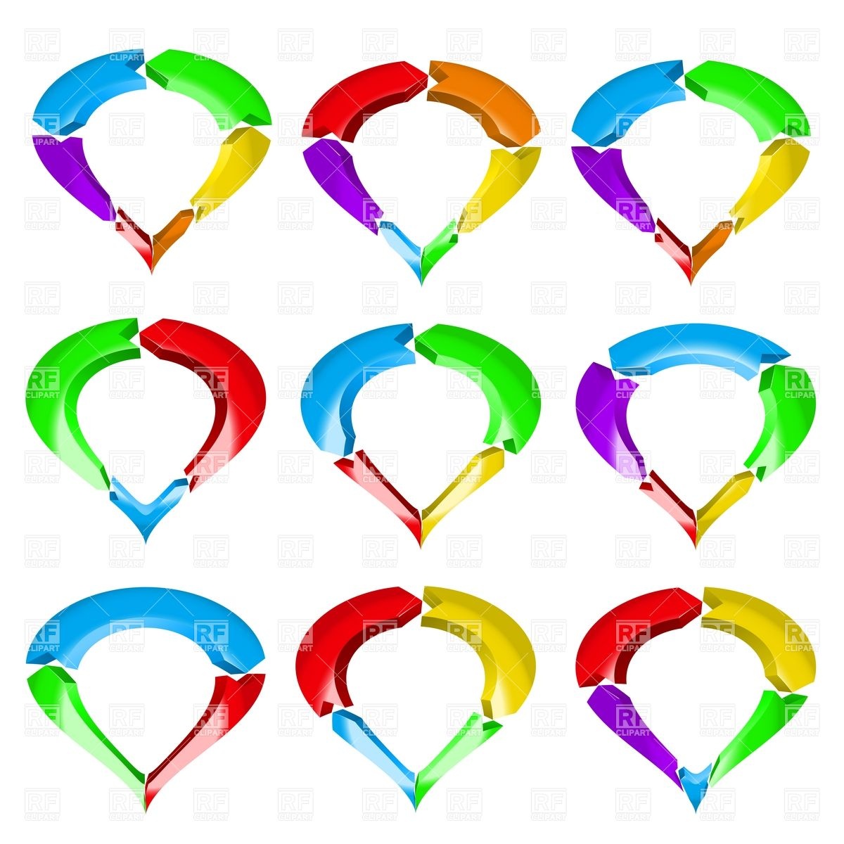 1200x1200 Abstract Arrows Forms And Shapes Royalty Free Vector Clip Art