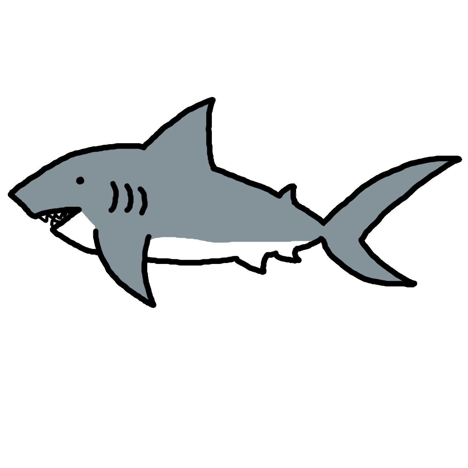 1500x1500 Ocean Clipart Sea Animals Nautical Simple Clip Art Shark