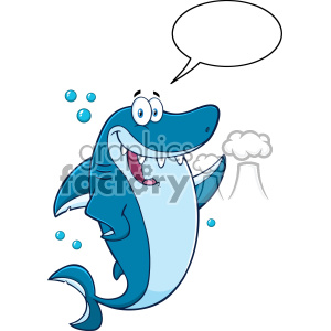 300x300 Royalty Free Royalty Free Rf Clipart Happy Blue Shark Cartoon