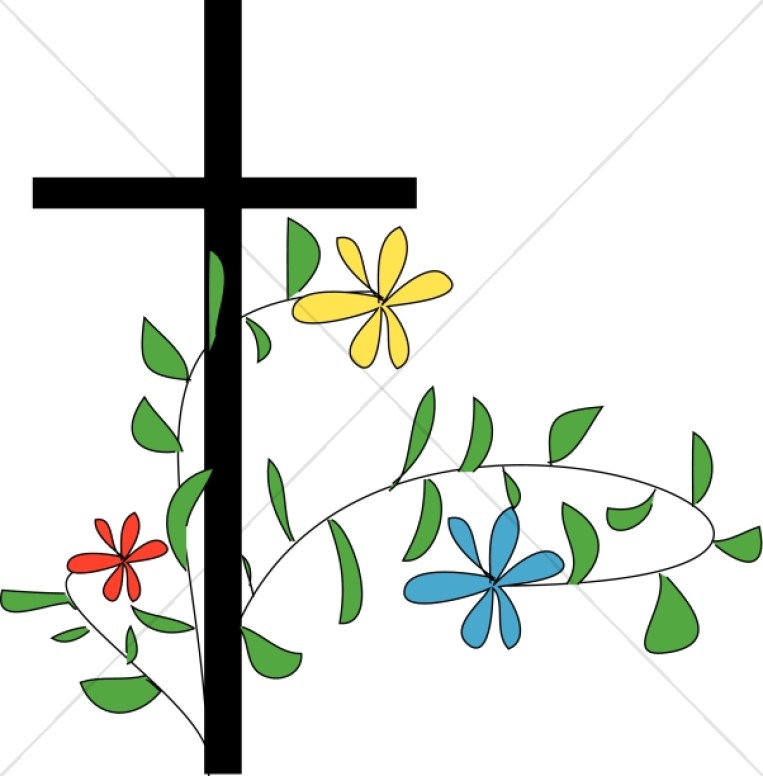 763x776 Cross With Flowers Free Clipart 26 Clip Art Flower