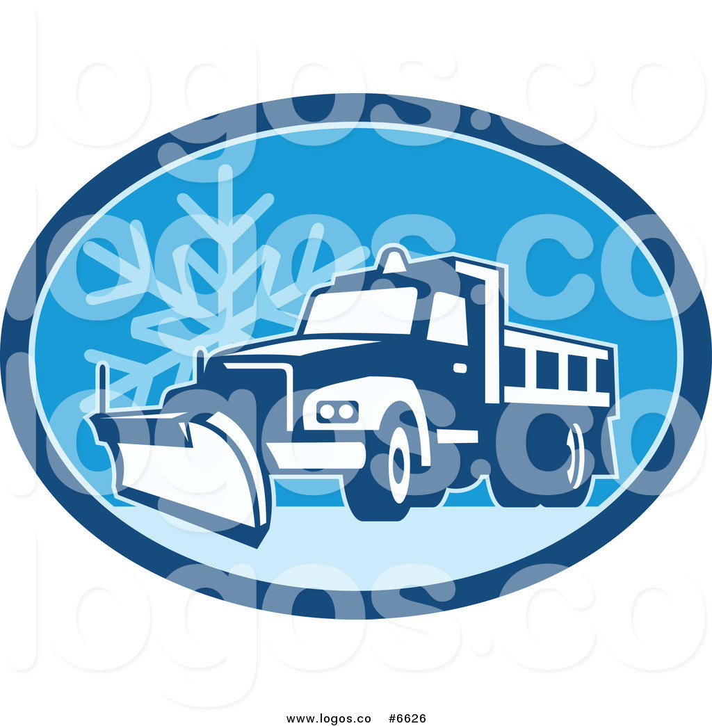 1024x1044 Royalty Free Clip Art Vector Logo Of A Snow Plow On Road In Blue