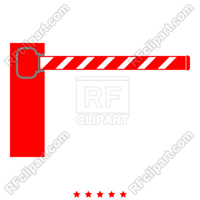 400x400 Barrier Icon Illustration Red Color Simple Style Royalty Free