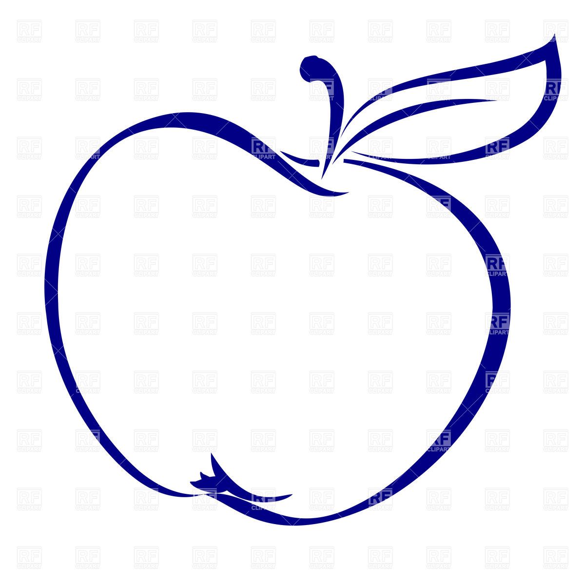 1200x1200 Big Apple Clip Art Apple Shape Simple Outline, Download Royalty