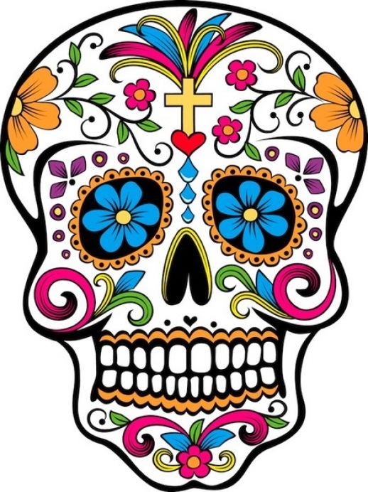 518x692 Sugar Skull Clipart Halloween Sugar Skulls