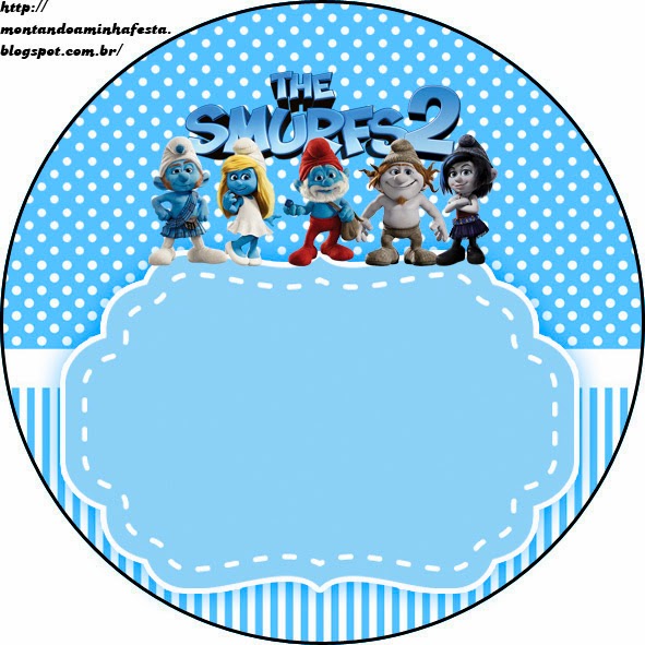 591x591 Smurfs Free Printable Candy Bar Labels For Boys Party. Oh My