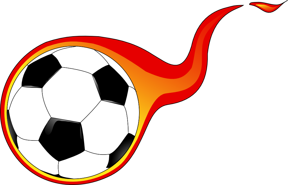 1000x644 Flaming Soccer Ball Clip Art