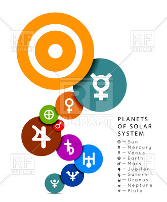 330x400 Planets Of Solar System In Flat Style Royalty Free Vector Clip Art