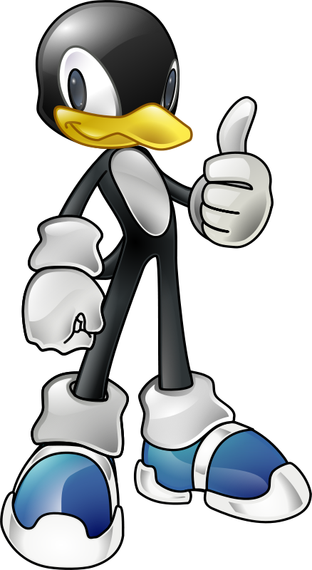 438x800 Free Clipart Tux The Penguin In Sonic Style El Sato